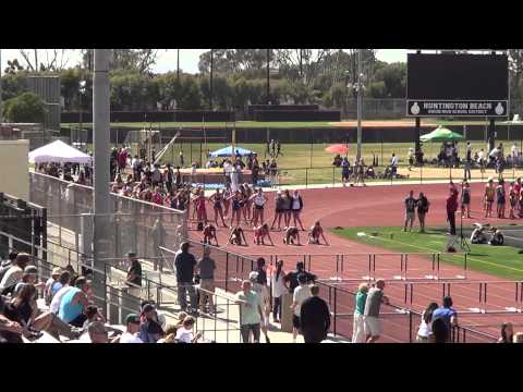 FSG 100m Hurdles at Sunset Prelims 5-1-15 - Los Alamitos Girls