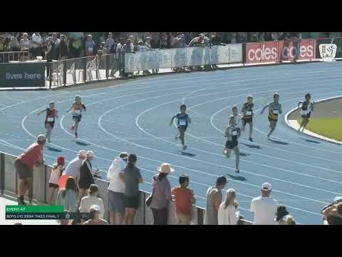 U10 Boys 200m Timed Final 1: 2022 Commonwealth Bank State Track and Field Championships // LAVicTV