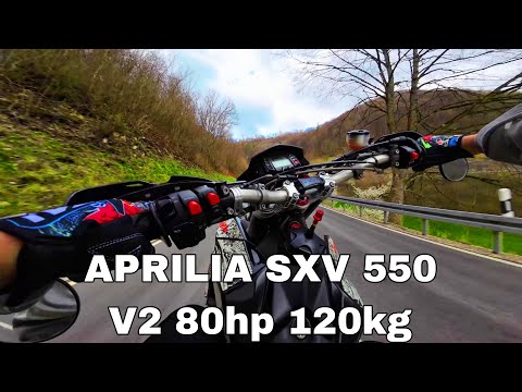 *SUPERMOTO 4K* Aprilia SXV550 full Silmoto exhaust [engine sound]