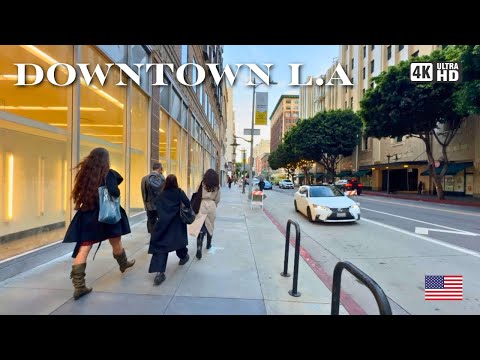 Downtown, Los Angeles | Walking Tour 2025 4K