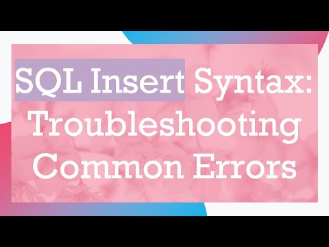 Sql Insert Syntax Troubleshooting Common Errors