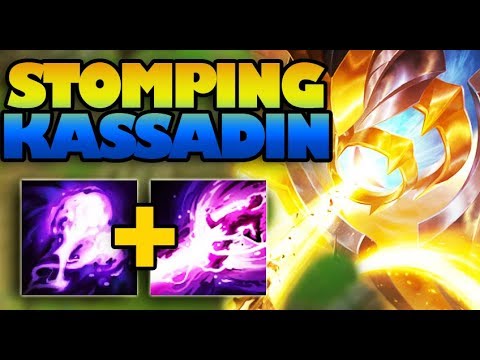 RANK 1 VEL'KOZ DESTROYING KASSADIN MID LANE SEASON 9 - League of Legends