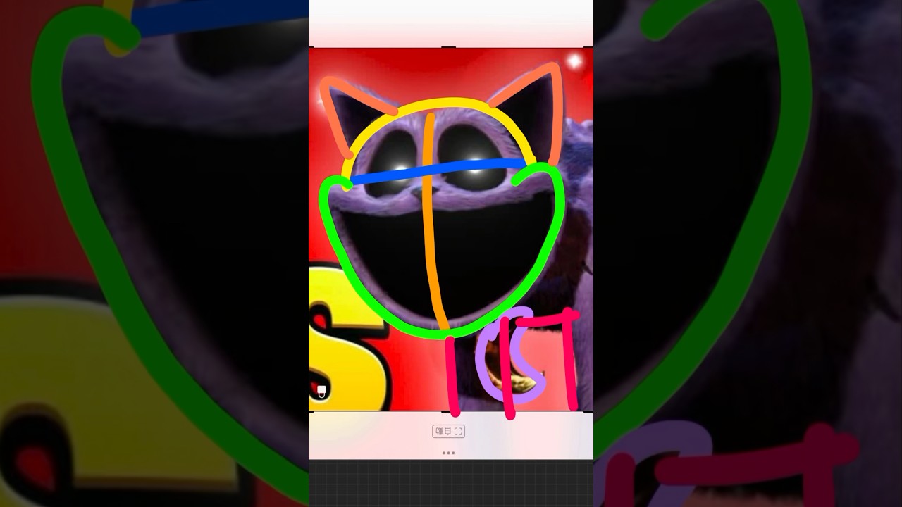 キャットナップの描き方！How to draw Catnap from Poppy PlayTime 5! #つっしーの筆