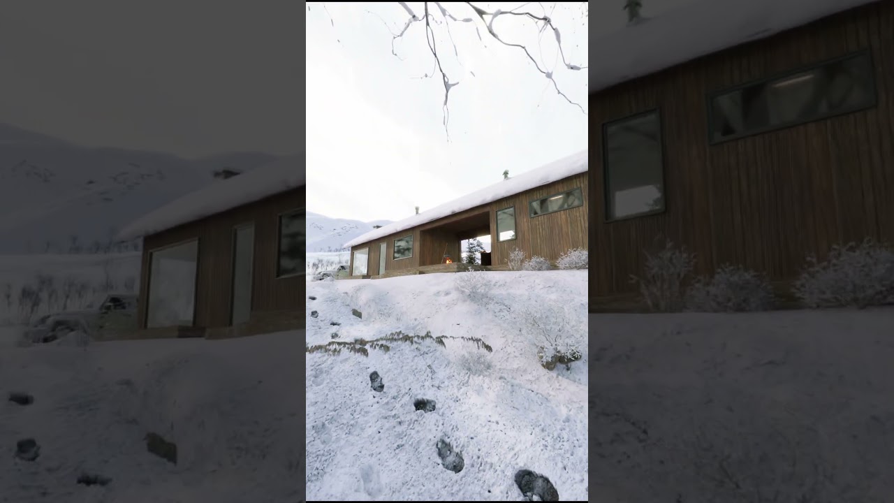 winter walktrough animation  #archviz #3dvisualization #architecture #3ddesign #home #archviz