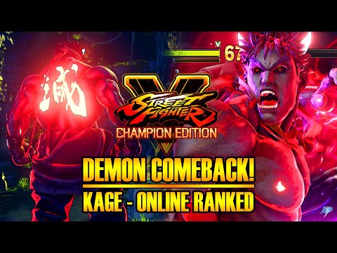 DEMON COMEBACK! | Kage - Online Ranked - Street Fighter 5: Champion Edition | Dani Plays