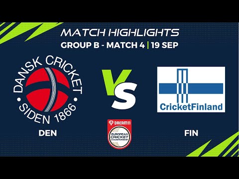 Group B, Match 4 - DEN vs FIN | Highlights | Dream11 European Cricket Championship, 2022 | ECC22.028