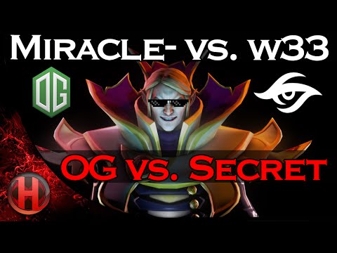 Miracle- vs. w33 - OG vs. Secret MDL Dota 2