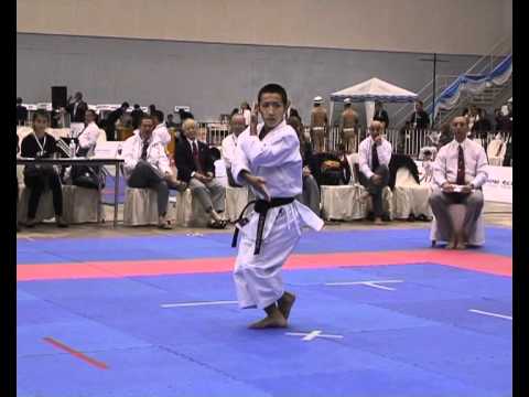 Kata Boys 16-18 years final 2nd place Kazumasa Moto JPN Gankaku