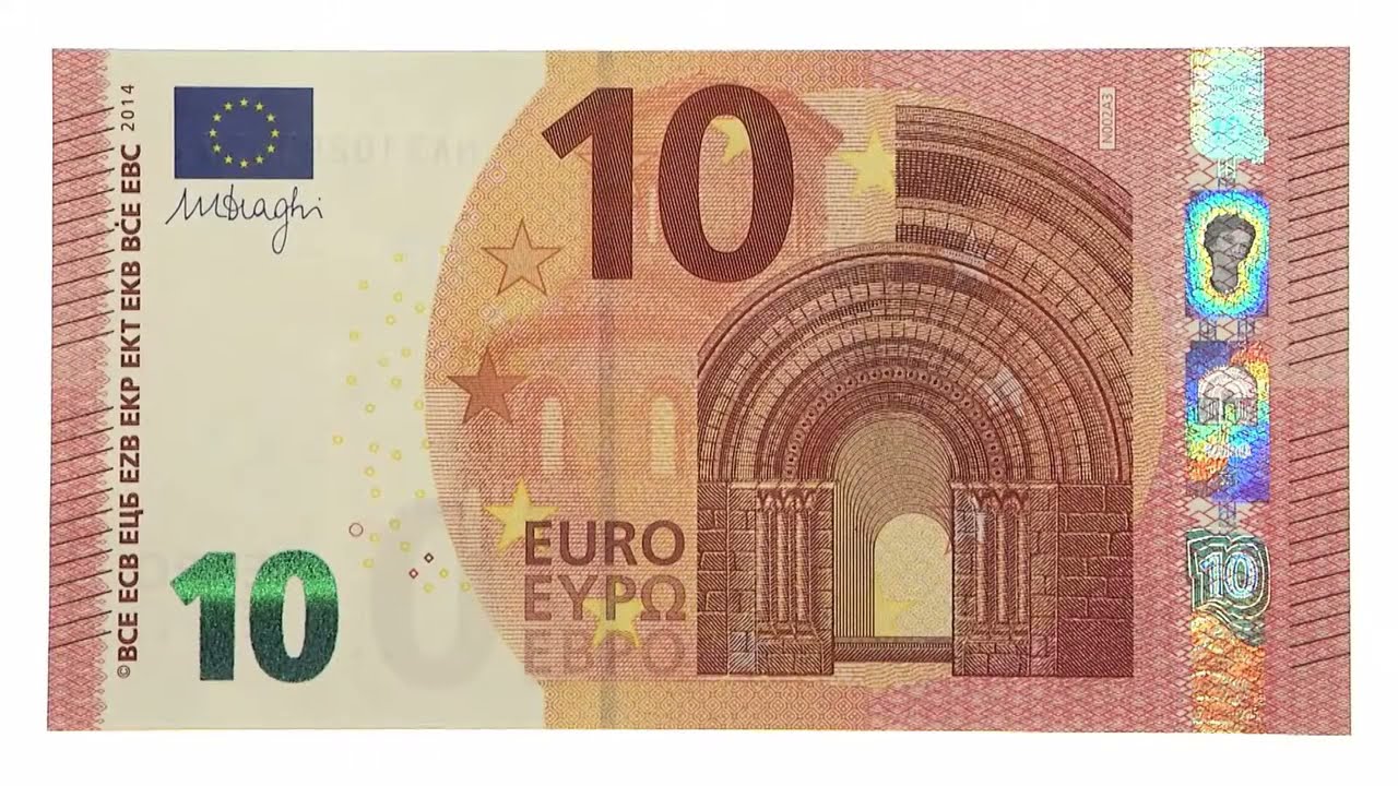 Europa Series  10 Euro Banknote Security Features