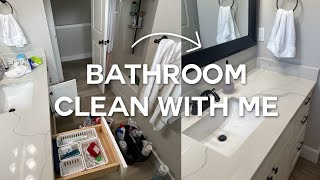 DEEP bathroom CLEAN WITH ME! | decluttering products, organization, productive cleaning motivation