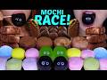 ASMR BIG FRESH CREAM MOCHI RACE BIG BOBA JELLY BALLS RAINBOW MOCHI ICE CREAM 먹방
