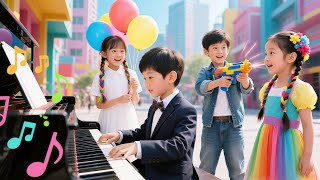 Two cute twin toddlers cling to the CEO's legs calling Daddy, and he takes them home to dote on.