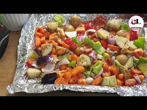 Roasted Vegetables Salad | Healthy And Quick Baked Vegetables Salad | Weight loss Salad