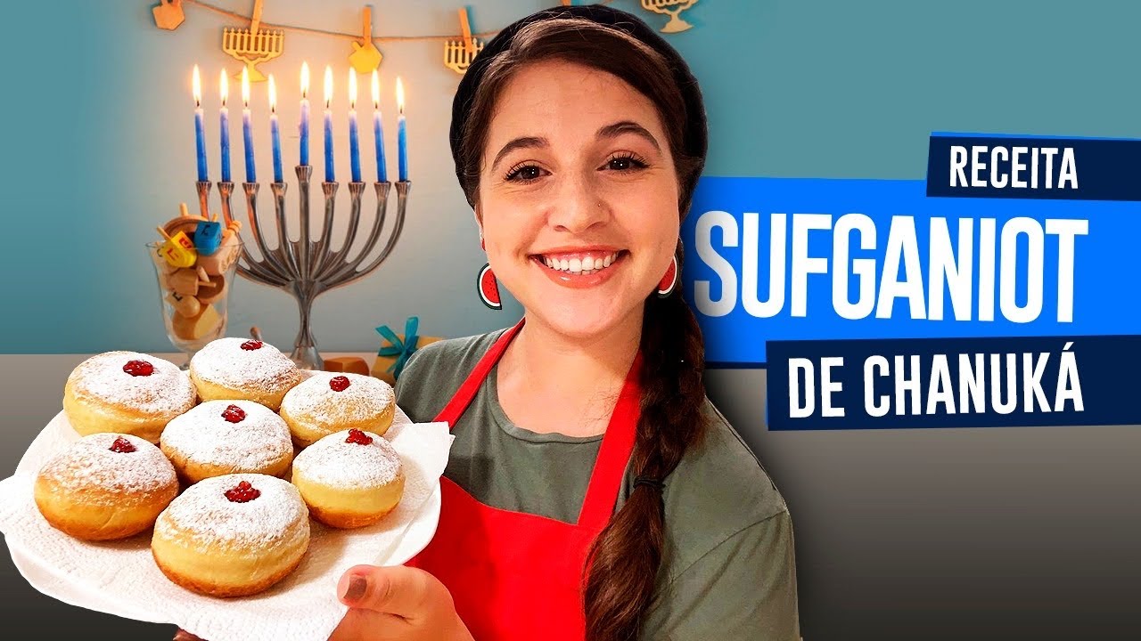RECEITA DE SUFGANIOT! O que é chanuka? E o que comemos nessa festa?