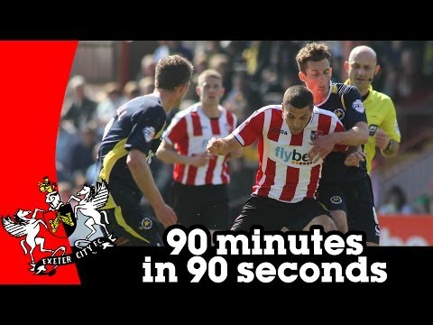 Exeter City 1-2 Torquay United - 90 minutes in 90 seconds (21/4/14)