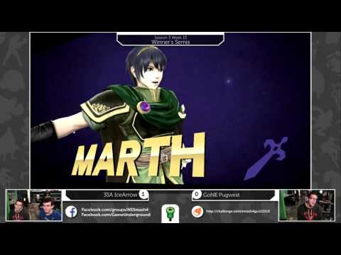 S4@GU 12-22 (Winner's Semis): GoNE Pugwest (Zelda/Marth) vs 3SA IceArrow (Wii Fit)