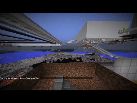Minecraft HVgame4 - TimeLapse Building railway network between Dvouproudovka - Airport (Line M1)