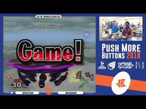 [Melee Singles WQ] Absentpage(Fox) vs Nakamaman(Marth) [Push More Buttons 2018]