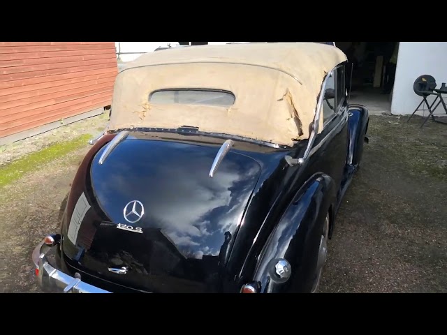 655586 Mercedes Benz 170 SB Convertible, 1950, 9981mil, Left-hand drive