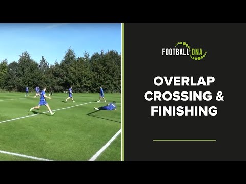 Football Drill: Overlap Crossing & Finishing | Football DNA