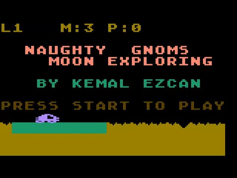 Naughty Gnoms Moon Exploring PATROL Ezcan Kemal Zong KE Soft 1991 ATARI 8BIT XL XE 400 800 600 1200