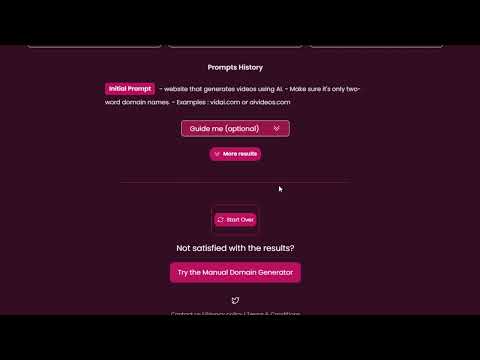 Exoname : AI & Manual Domain names generators