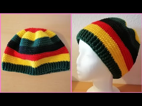 Crochet Rasta Beanie (Adult Size)