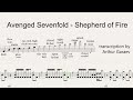Avenged Sevenfold Shepherd Of Fire Drum Transcription Sheet Music