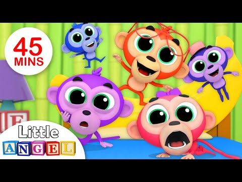 Five Little Monkeys | Humpty Dumpty, Itsy Bitsy Spider | Kids Songs & Nursery Rhymes by Little Angel