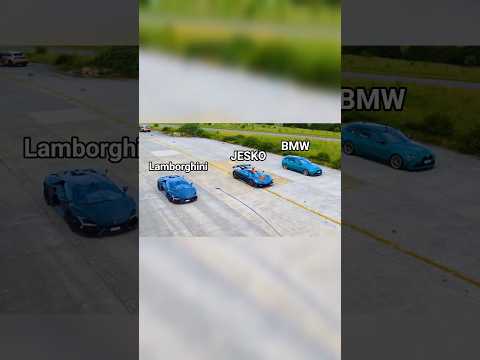 Lamborghini vs Koenigsegg vs BMW 💀             #shorts #caredit #supercars #bmw