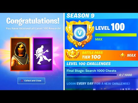 The NEW LEVEL 100 REWARDS in SEASON 9! UNLOCKED SECRET REWARDS in Fortnite! (Fortnite Battle Royale)