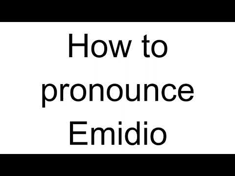 How to Pronounce Emidio (Italian)