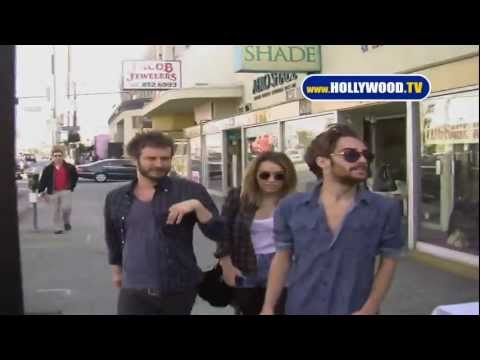 Miley Cyrus, Cheyne Thomas and a friend at Wokcano restaurant in West Hollywood