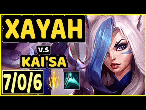 PAPRYZE (XAYAH) vs KAI'SA - 7/0/6 KDA BOTTOM ADC CHALLENGER GAMEPLAY - OC