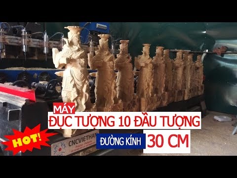Máy đục tượng 10 đầu đường kính 30cm | CNC Việt Hàn TỐT-RẺ-BỀN