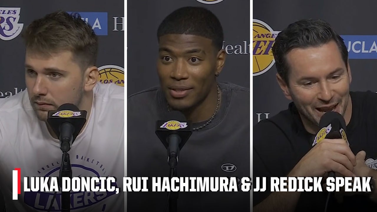 Luka Doncic & Rui Hachimura joke about JJ Redick making them do 'PechaKucha' 📒 | NBA on ESPN