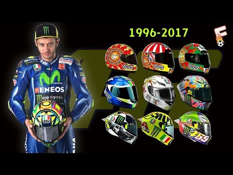 Valentino Rossi Helmets Design 1996 - 2017 Video