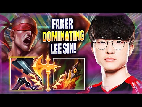 FAKER DOMINATING WITH LEE SIN! - T1 Faker Plays Lee Sin JUNGLE vs Xin Zhao! | Season 2022