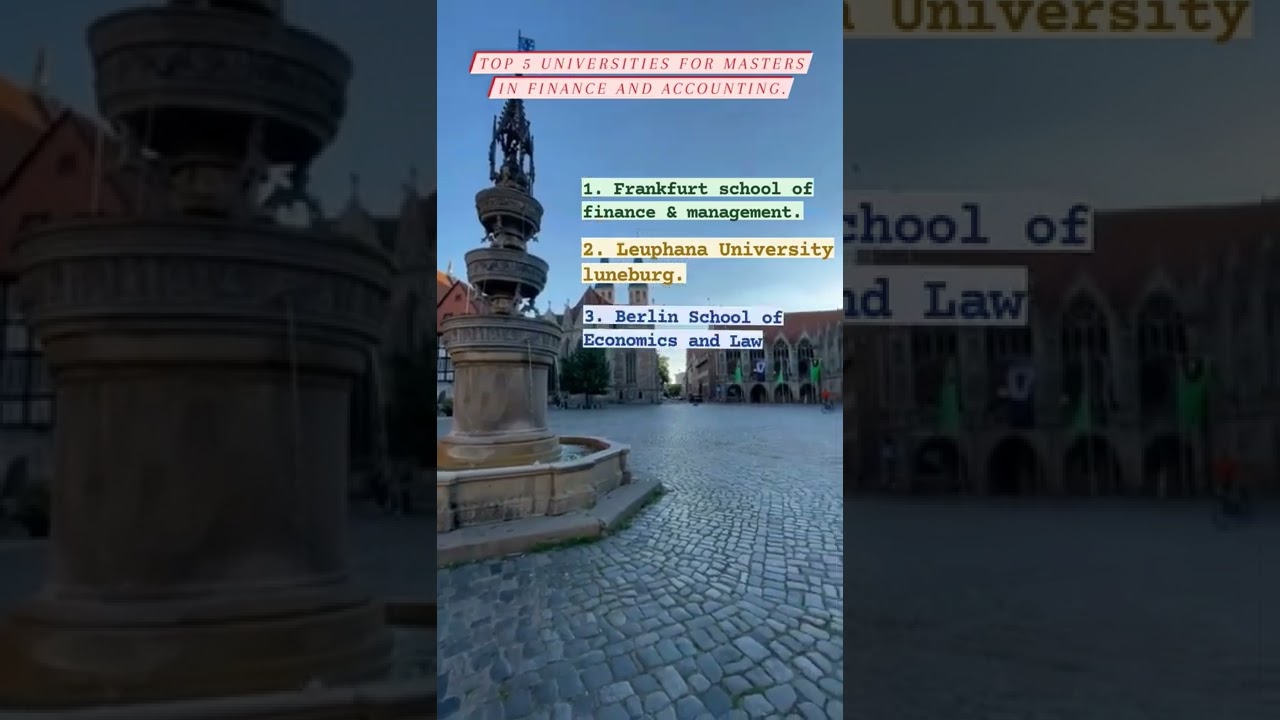 Master’s in Accounting & Finance in Germany! #financecourses #accountingcourses