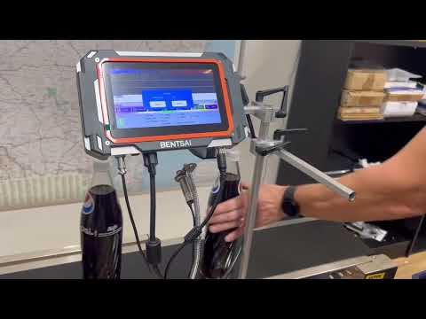 Bentsai E62 Industrial inline printer printing on conveyors for  bottles