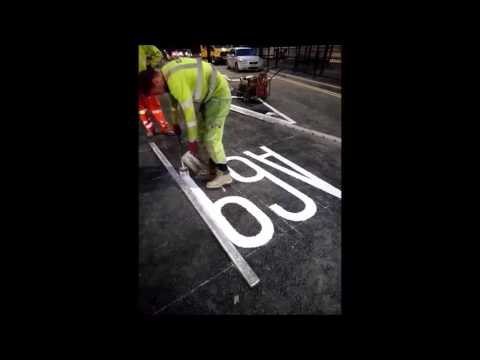 A690, Durham,  Leazes Bowl, Screed thernoplastic