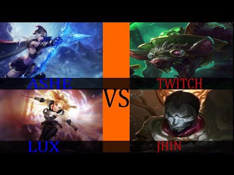 League of Legends-Lux Supp vs 2 ADC