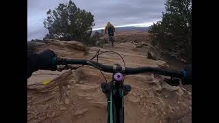 Following Darcy on one of the most strenuous trails of Moab.