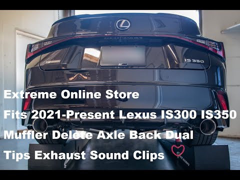 Fits 2021-Present Lexus IS300 IS350 Muffler Delete Axle Back Dual Tips Exhaust Sound Clips