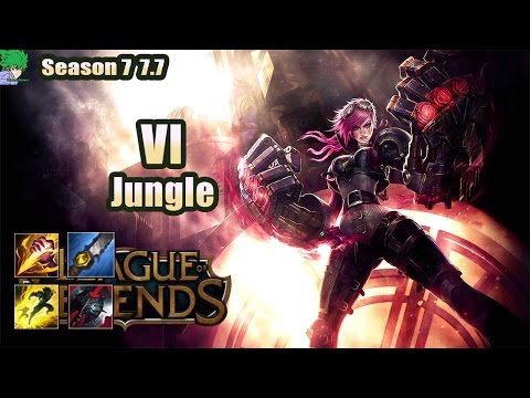 VI vs Elise Jungle Season 7 Patch 7.7 - Gameplay