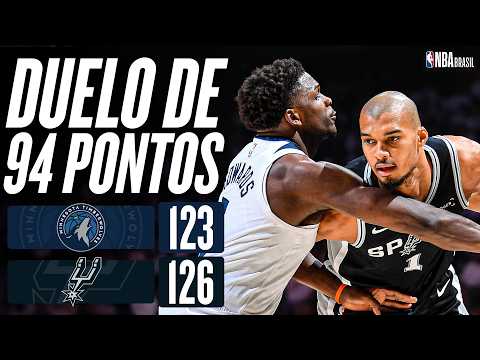 WEMBANYAMA supera EDWARDS em noite de RECORDE pessoal - Melhores Momentos 🔥