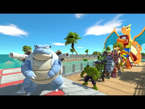 Blastoise vs The Hulk OASIS DEATH RUN - Animal Revolt Battle Simulator