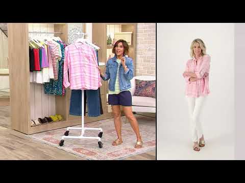 Encore by Idina Menzel Double Face Plaid Shirt on QVC
