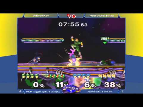 The Big House 3 - MIOM | JuggleGuy & Dope Vs. PewPewU & SFAT - SSBM Doubles - Smash Melee