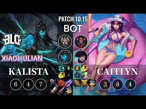 BLG xiaoliulian Kalista vs Caitlyn Bot - KR Patch 10.15